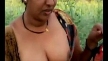 Village aunty with outdoor
